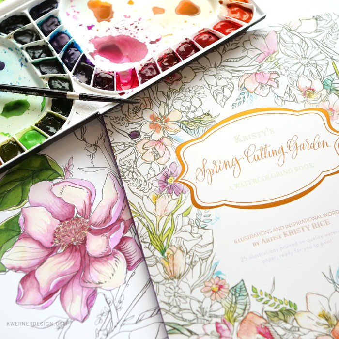 Coloring books for watercolor