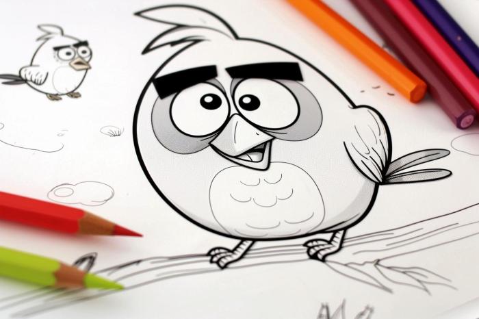 Bird coloring book pages