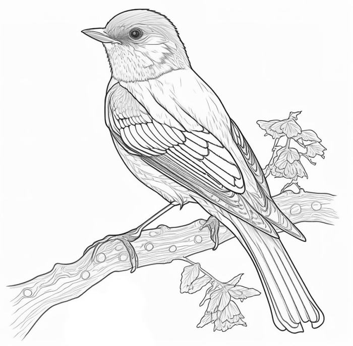 Bird coloring book pages